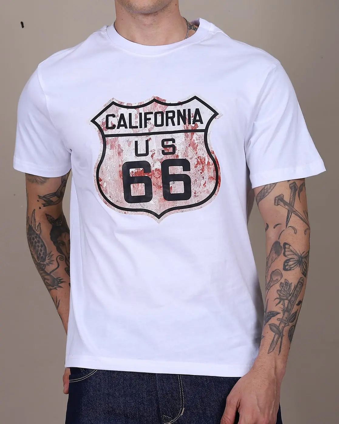 Short Sleeve Print Crew Tshirt